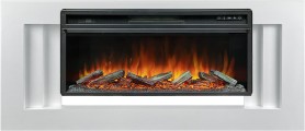 Каминокомплект Line 42 (Разборный) Ceramic белый (санд сноу) с очагом Royal Flame Vision 42 LOG LED