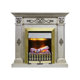 Каминокомплект Derby Old silver с очагом Danville Antique Brass FB2  Dimplex