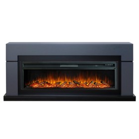 Каминокомплект Lindos Graphite Grey (линейный) с очагом Royal Flame Vision 60 LOG LED