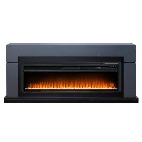 Каминокомплект Lindos Graphite Grey (линейный) с очагом Royal Flame Vision 60 LED