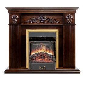 Каминокомплект Provence Коньяк с очагом Royal Flame Majestic FX Brass