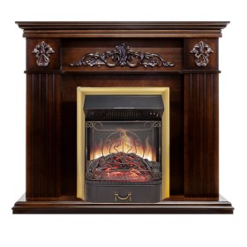 Каминокомплект Provence Коньяк с очагом Royal Flame Majestic FX M Brass/Black