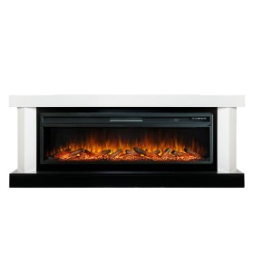 Каминокомплект Vancouver 60 Белый с черным с очагом Royal Flame Vision 60 LOG LED