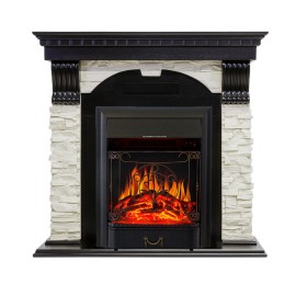 Каминокомплект Dublin Венге / Сланец белый с очагом Royal Flame Majestic FX Black RC