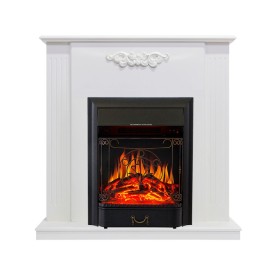 Каминокомплект Capri Белое дерево делюкс с очагом Royal Flame Majestic FX Black