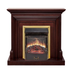 Каминокомплект Bradford Темный дуб с очагом Royal Flame Majestic FX M Brass/Black