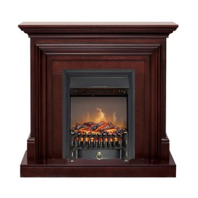 Каминокомплект Bradford Темный дуб с очагом Royal Flame Fobos FX M Brass/Black