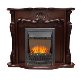 Каминокомплект Marseles Темный дуб с очагом Royal Flame Aspen Black