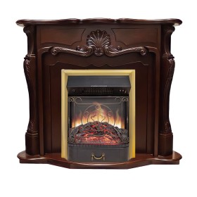 Каминокомплект Marseles Темный дуб с очагом Royal Flame Majestic FX M Brass/Black