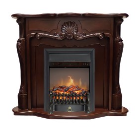 Каминокомплект Marseles Темный дуб с очагом Royal Flame Fobos FX M Brass/Black