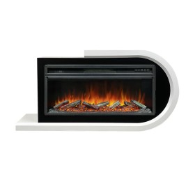 Каминокомплект Basel R Белый с черным с очагом Royal Flame Vision 42 LOG LED