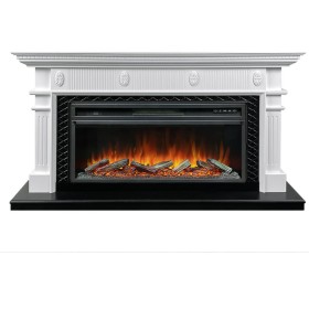 Каминокомплект Carlyle Белый с очагом Royal Flame Vision 42 LOG LED