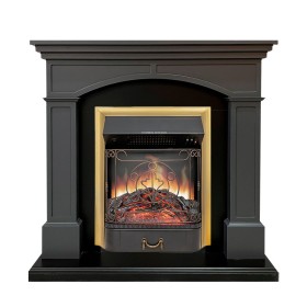 Каминокомплект Langford Серый графит с очагом Royal Flame Majestic FX Brass