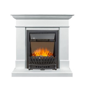 Каминокомплект California SFT Белый с очагом Royal Flame Aspen Black