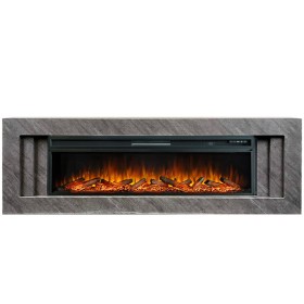 Каминокомплект Line 60 Concrete Серый бетон с очагом Royal Flame Vision 60 LOG LED