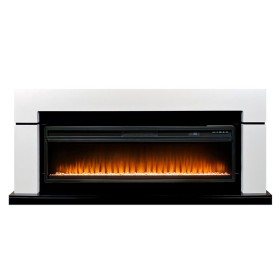 Каминокомплект Lindos 60 Белый с черным с очагом Royal Flame Vision 60 LED