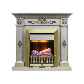 Каминокомплект Derby Old silver с очагом Danville Antique Brass FB2  Dimplex