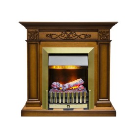 Каминокомплект Verona Дуб антик с очагом Danville Antique Brass FB2  Dimplex