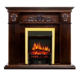 Каминокомплект Provence Коньяк с очагом Royal Flame Fobos FX Brass