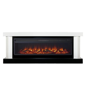 Каминокомплект Vancouver 60 Белый с черным с очагом Royal Flame Vision 60 LOG LED