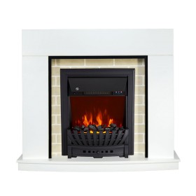 Каминокомплект Montana Белый с очагом Royal Flame Aspen Black