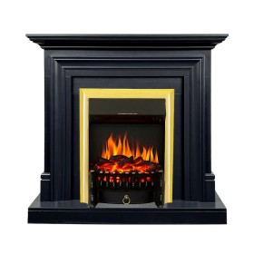 Каминокомплект Bradford Серый графит с очагом Royal Flame Fobos FX Brass