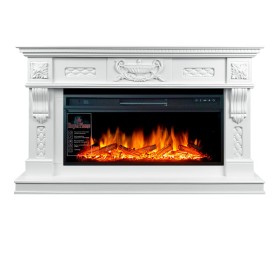 Каминокомплект Corsica Матовый белый с очагом Royal Flame Vision 42 LOG LED