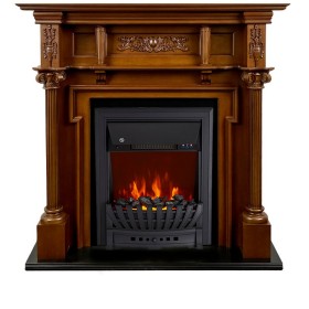 Каминокомплект Oxford Орех с очагом Royal Flame Aspen Black