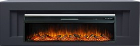 Каминокомплект Line 60 SFT (Разборный) Серый графит с очагом Royal Flame Vision 60 LOG LED